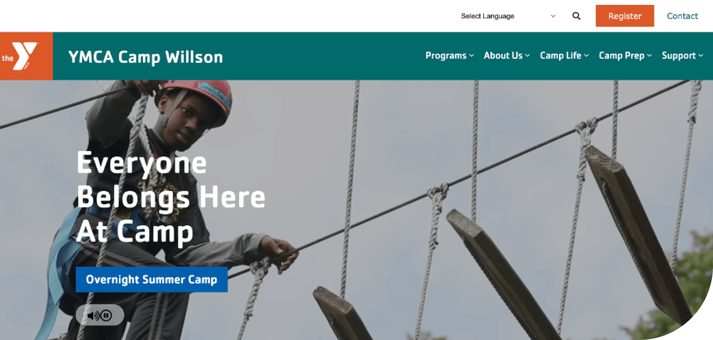 Website Redesign: YMCA Camp Willson
